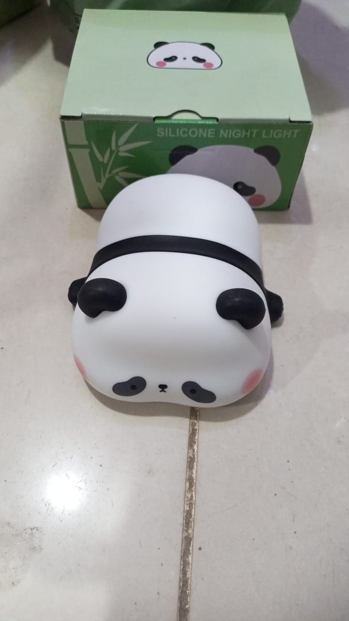Cute Panda Silicone Night Light – Soft Touch LED Lamp for Kids