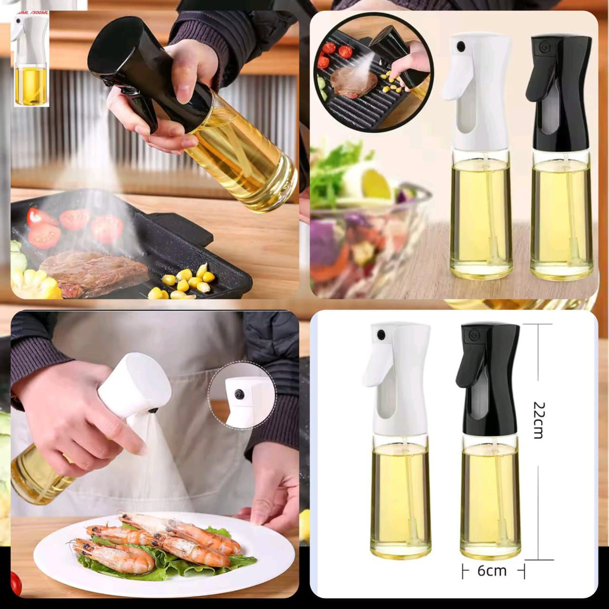 300ml Spray Edible Oil Dispenser & Kitchen Mister