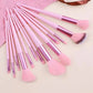Premium Pink Makeup Brush Set (13 Pcs) with Storage Pouch – Soft Synthetic Fiber Brushes for Foundation, Powder, Blending & Eyeshadow