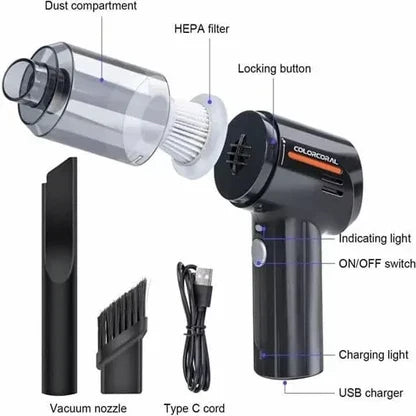 3-in-1 Portable Cordless Vacuum Cleaner & Handheld Dust Buster