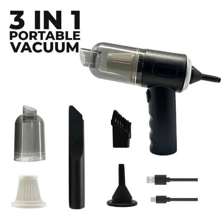 3-in-1 Portable Cordless Vacuum Cleaner & Handheld Dust Buster