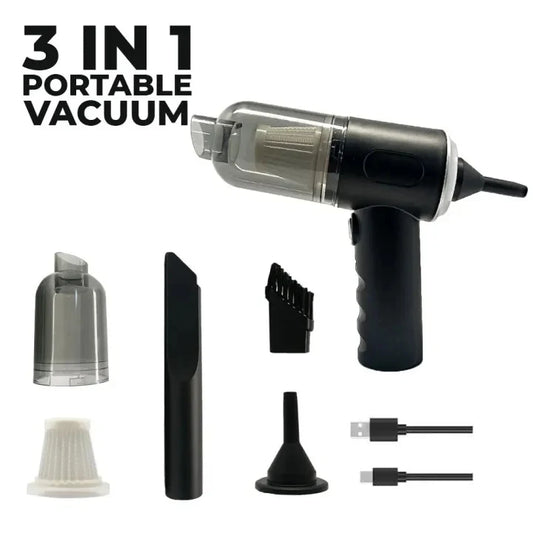 3-in-1 Portable Cordless Vacuum Cleaner & Handheld Dust Buster