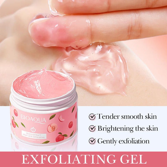 BIOAQUA Peach Extract Whitening Face & Body Exfoliating Gel Scrub - 140g